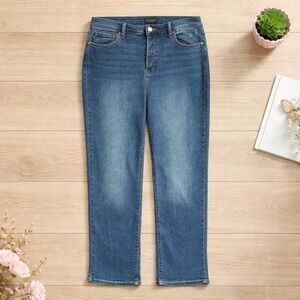 Judy Blue Dad Jeans Womens 15/32 Blue High Rise Straight Leg Stretch Denim